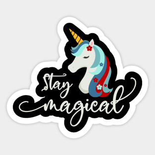 Christmas Unicorn: Stay Magical Sticker